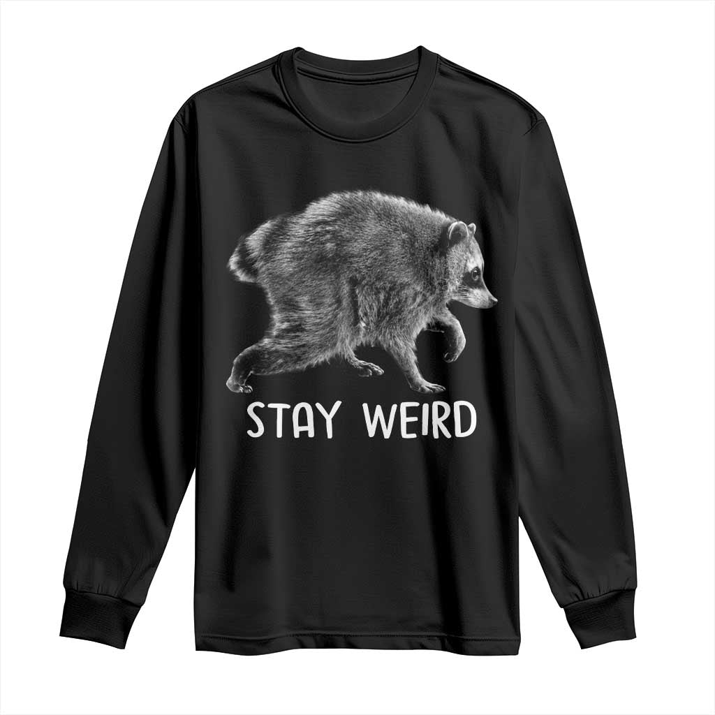 Jimothy the Raccoon Funny Stay Weird Long Sleeve Shirt Seattle Short Spine Trash Panda