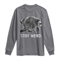 Jimothy the Raccoon Funny Stay Weird Long Sleeve Shirt Seattle Short Spine Trash Panda