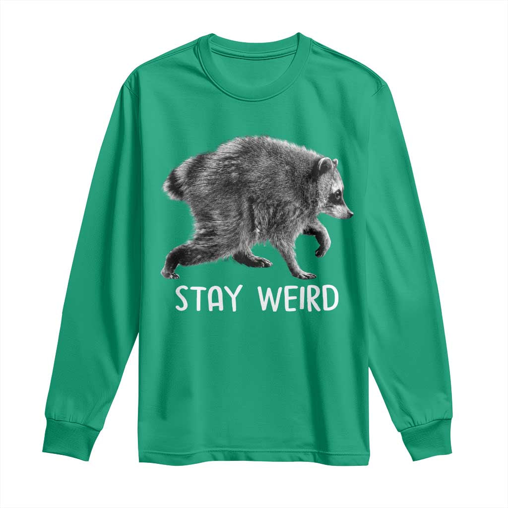 Jimothy the Raccoon Funny Stay Weird Long Sleeve Shirt Seattle Short Spine Trash Panda