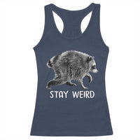 Jimothy the Raccoon Funny Stay Weird Racerback Tank Top Seattle Short Spine Trash Panda