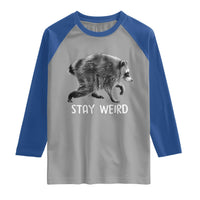 Jimothy the Raccoon Funny Stay Weird Raglan Shirt Seattle Short Spine Trash Panda