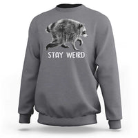 Jimothy the Raccoon Funny Stay Weird Sweatshirt Seattle Short Spine Trash Panda