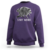 Jimothy the Raccoon Funny Stay Weird Sweatshirt Seattle Short Spine Trash Panda