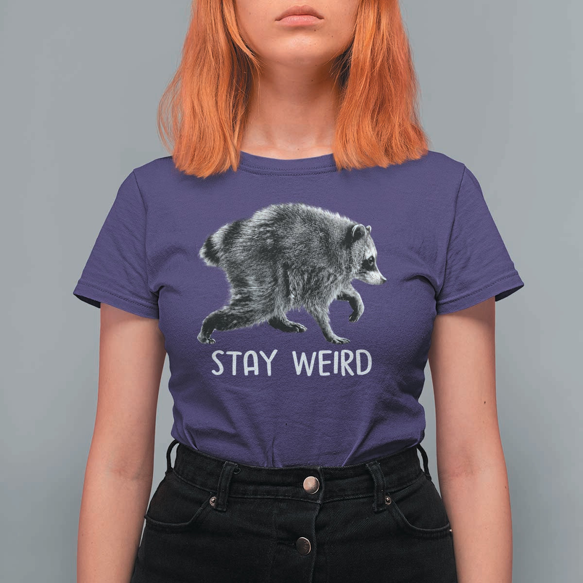 Jimothy the Raccoon Funny Stay Weird T Shirt For Women Seattle Short Spine Trash Panda