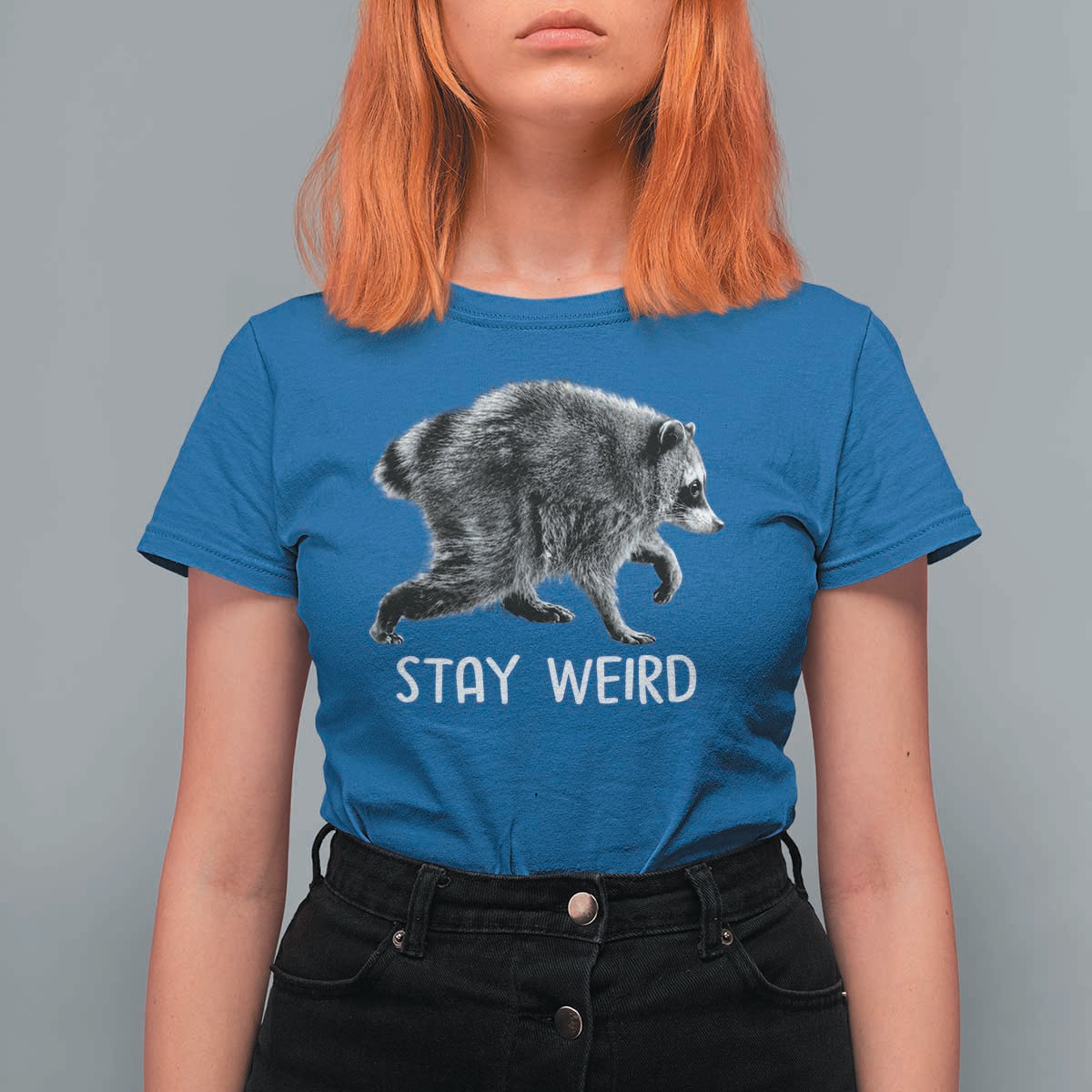 Jimothy the Raccoon Funny Stay Weird T Shirt For Women Seattle Short Spine Trash Panda