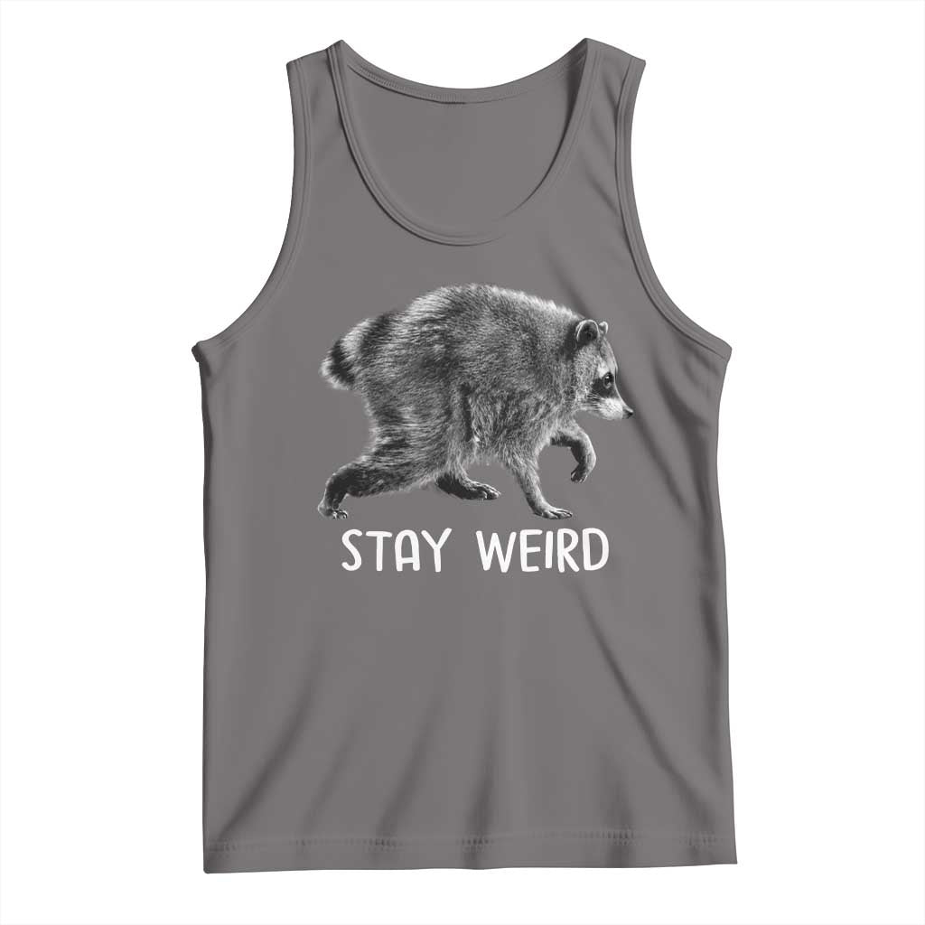 Jimothy the Raccoon Funny Stay Weird Tank Top Seattle Short Spine Trash Panda