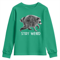 Jimothy the Raccoon Funny Stay Weird Youth Sweatshirt Seattle Short Spine Trash Panda