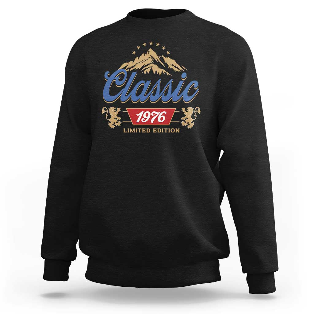50th Birthday Beer Classic 1976 Limited Edition Sweatshirt Funny Gifts for 50 Year Olds