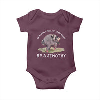 Watercolor Jimothy the Raccoon Baby Onesie In A World Full Of Trash Pandas Be A Jimothy