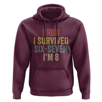 Funny 67 8th Birthday Hoodie Bruh I Survived Six Seven I'm 8 Retro Bday