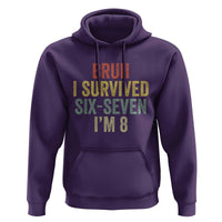 Funny 67 8th Birthday Hoodie Bruh I Survived Six Seven I'm 8 Retro Bday