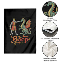 Boop Medieval Knight Dragon Garden Flag Funny Ren Faire Dark Fantasy