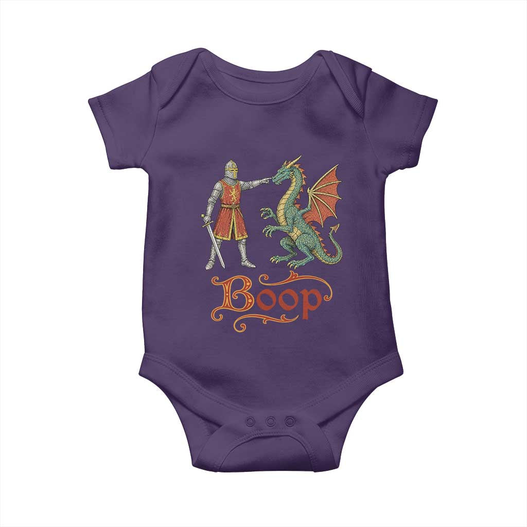 Boop Medieval Knight Dragon Baby Onesie Funny Ren Faire Dark Fantasy