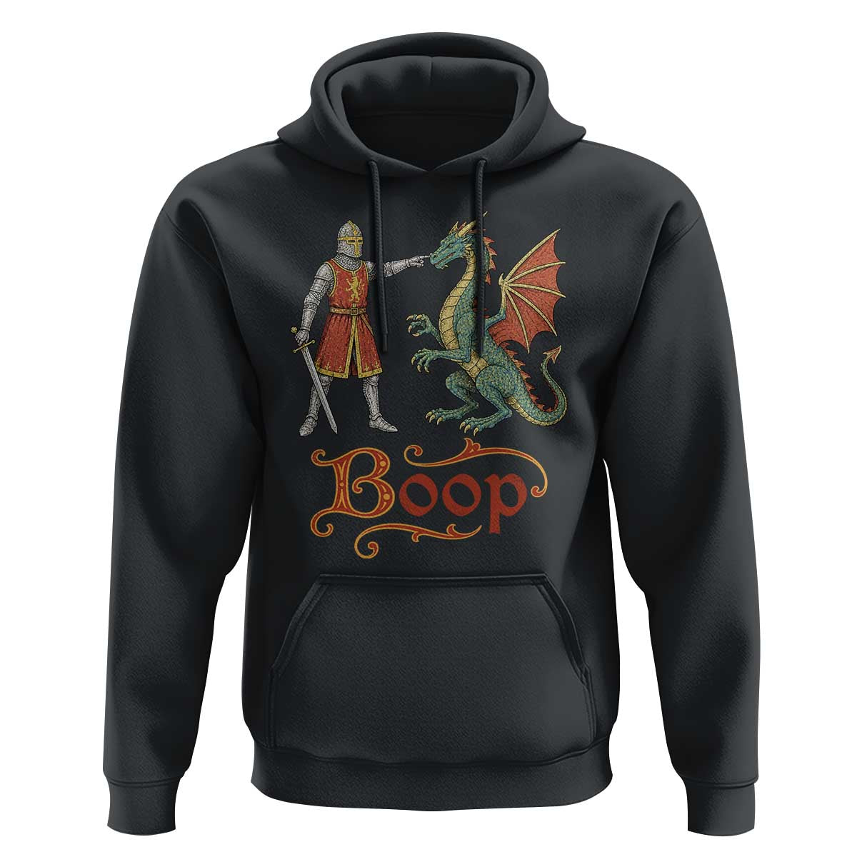 Boop Medieval Knight Dragon Hoodie Funny Ren Faire Dark Fantasy