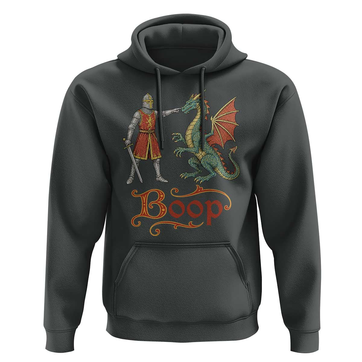 Boop Medieval Knight Dragon Hoodie Funny Ren Faire Dark Fantasy
