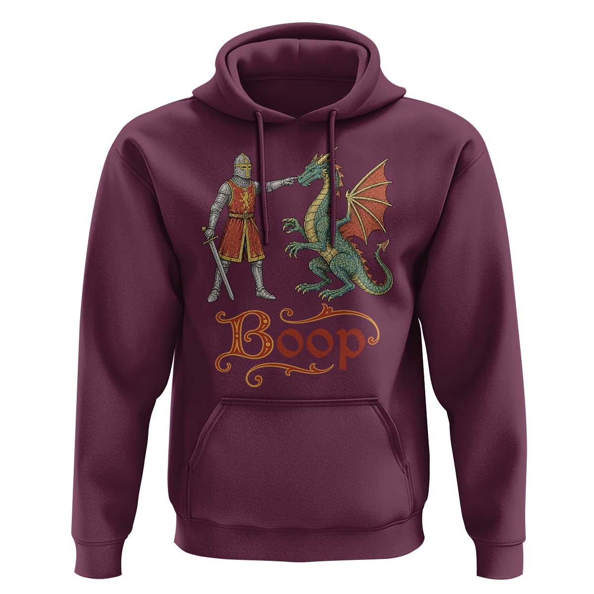 Boop Medieval Knight Dragon Hoodie Funny Ren Faire Dark Fantasy
