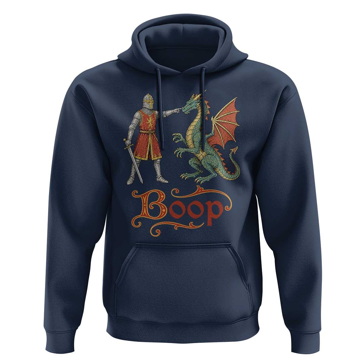 Boop Medieval Knight Dragon Hoodie Funny Ren Faire Dark Fantasy