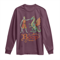 Boop Medieval Knight Dragon Long Sleeve Shirt Funny Ren Faire Dark Fantasy