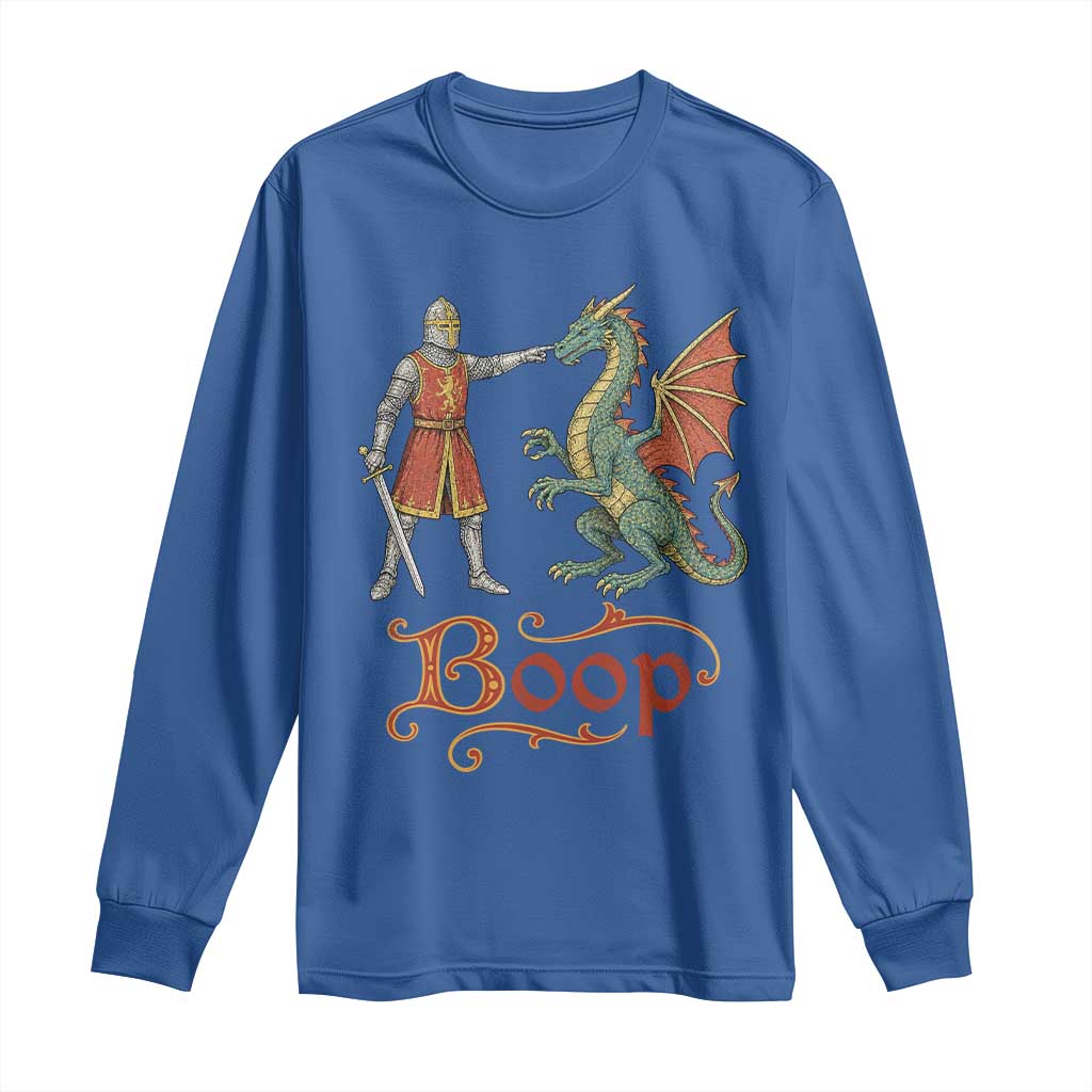 Boop Medieval Knight Dragon Long Sleeve Shirt Funny Ren Faire Dark Fantasy