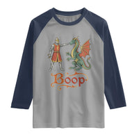Boop Medieval Knight Dragon Raglan Shirt Funny Ren Faire Dark Fantasy