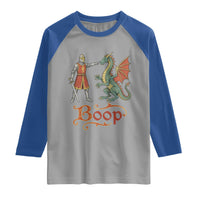 Boop Medieval Knight Dragon Raglan Shirt Funny Ren Faire Dark Fantasy