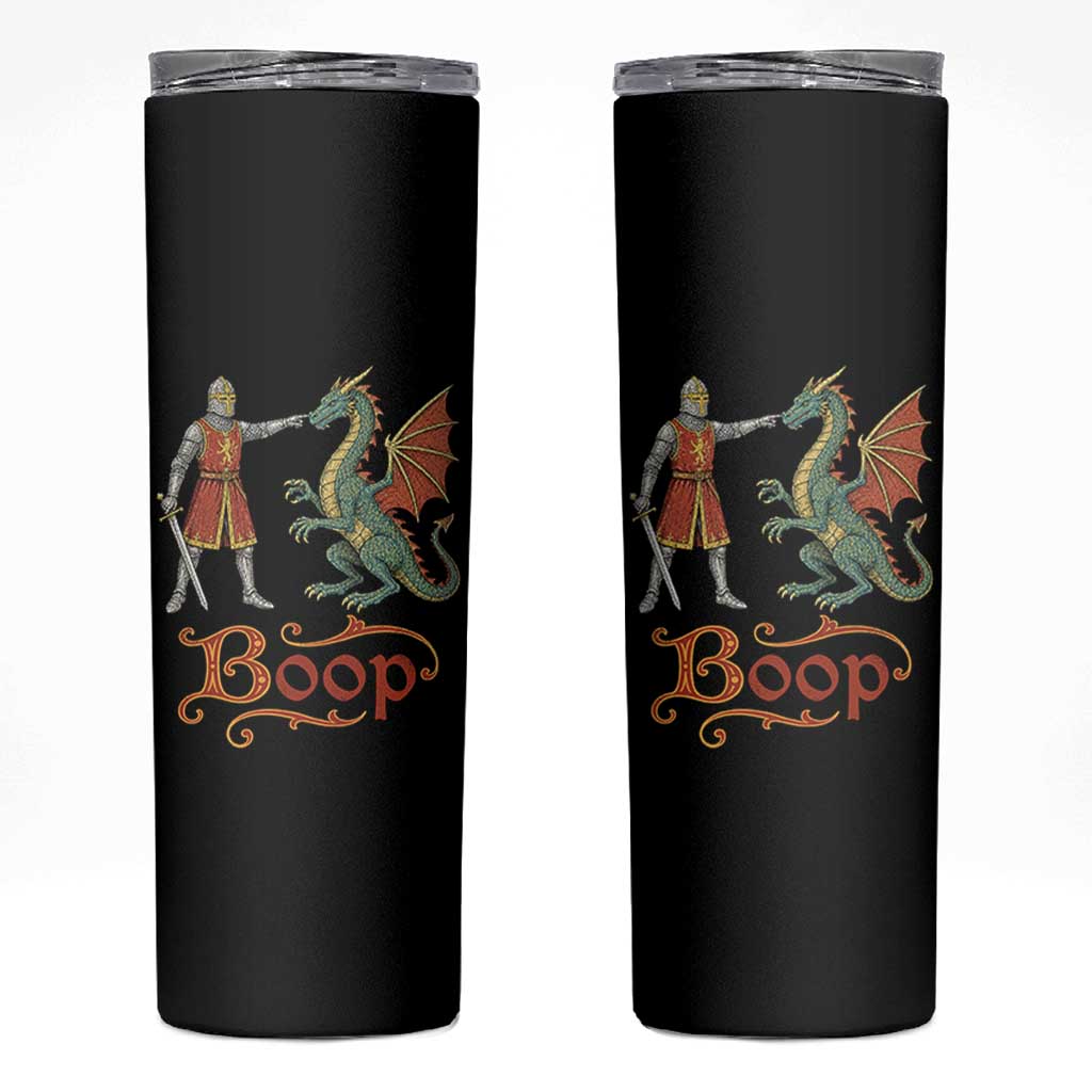 Boop Medieval Knight Dragon Skinny Tumbler Funny Ren Faire Dark Fantasy