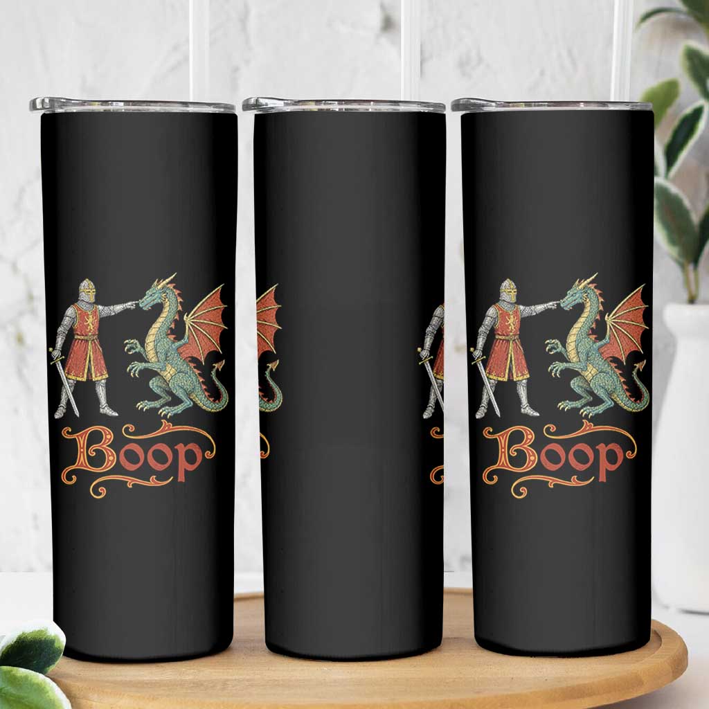 Boop Medieval Knight Dragon Skinny Tumbler Funny Ren Faire Dark Fantasy