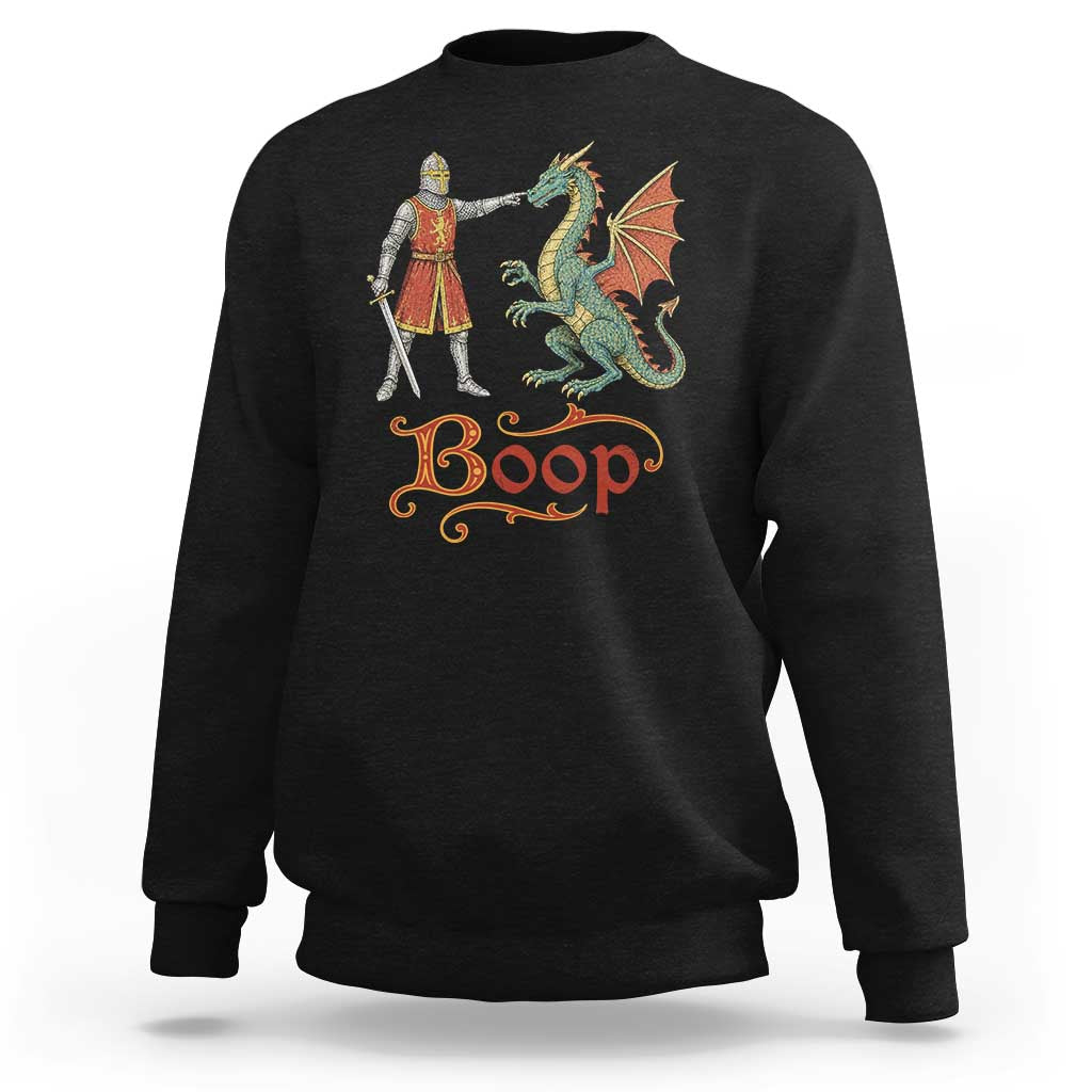 Boop Medieval Knight Dragon Sweatshirt Funny Ren Faire Dark Fantasy