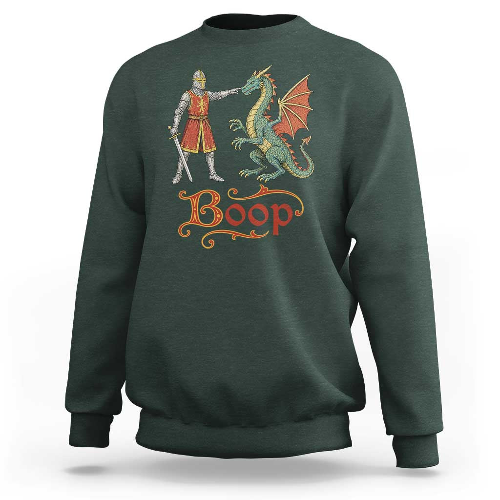 Boop Medieval Knight Dragon Sweatshirt Funny Ren Faire Dark Fantasy