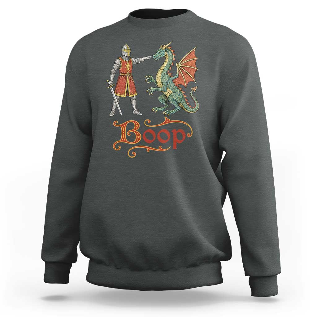 Boop Medieval Knight Dragon Sweatshirt Funny Ren Faire Dark Fantasy