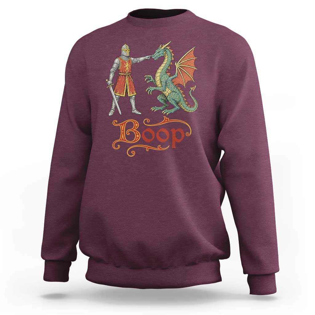 Boop Medieval Knight Dragon Sweatshirt Funny Ren Faire Dark Fantasy