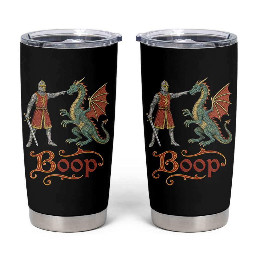 Boop Medieval Knight Dragon Tumbler Cup Funny Ren Faire Dark Fantasy