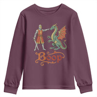 Boop Medieval Knight Dragon Youth Sweatshirt Funny Ren Faire Dark Fantasy