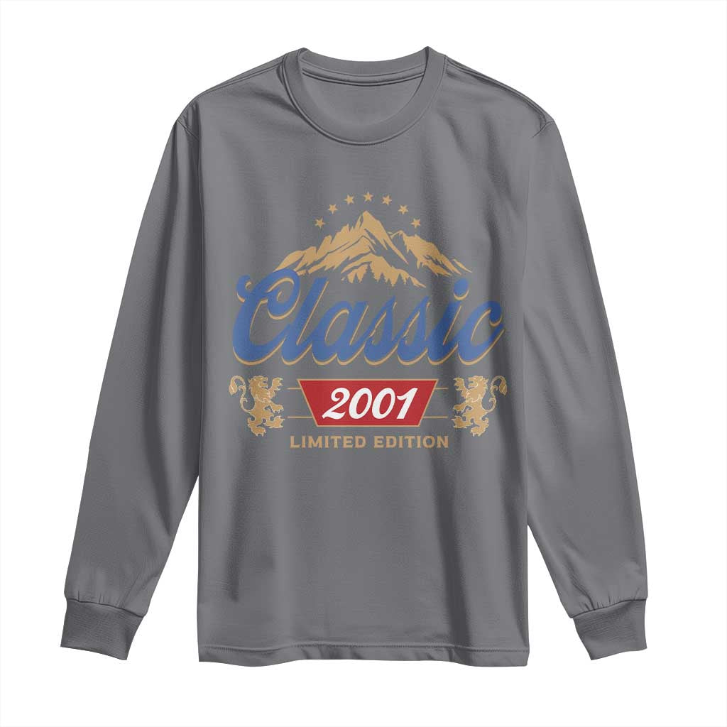 25th Birthday Beer Classic 2001 Limited Edition Long Sleeve Shirt Funny Gifts for 25 Year Olds