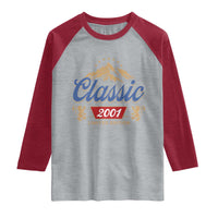 25th Birthday Beer Classic 2001 Limited Edition Raglan Shirt Funny Gifts for 25 Year Olds