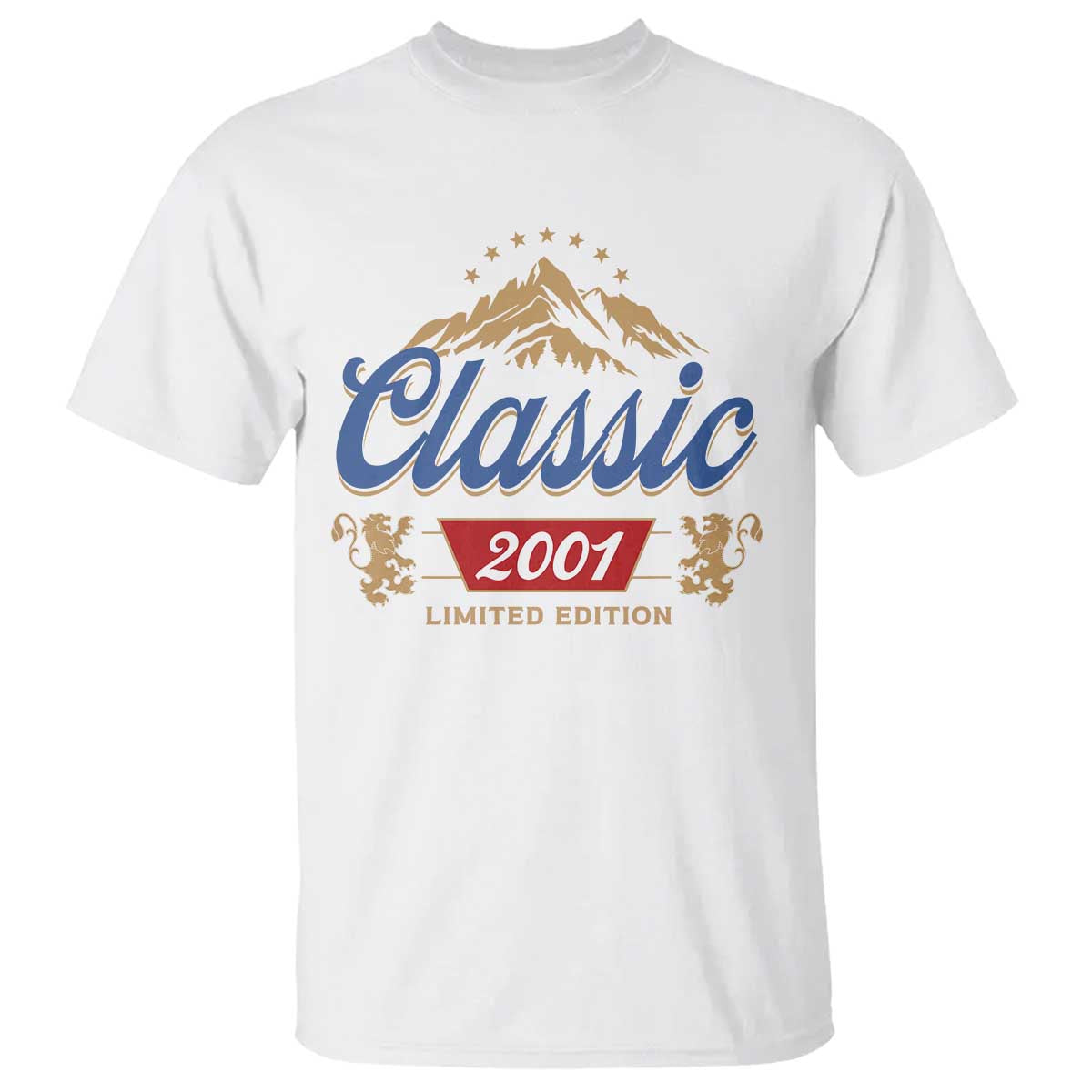 25th Birthday Beer Classic 2001 Limited Edition T Shirt Funny Gifts for 25 Year Olds