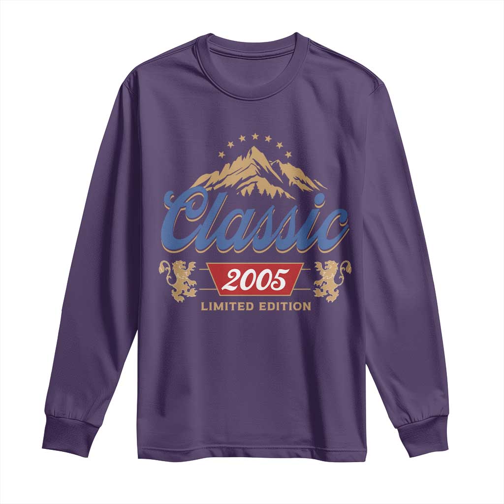 21st Birthday Beer Classic 2005 Limited Edition Long Sleeve Shirt Funny Gifts for 21 Year Olds