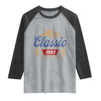 35th Birthday Beer Classic 1991 Limited Edition Raglan Shirt Funny Gifts for 35 Year Olds
