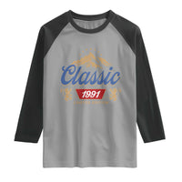 35th Birthday Beer Classic 1991 Limited Edition Raglan Shirt Funny Gifts for 35 Year Olds