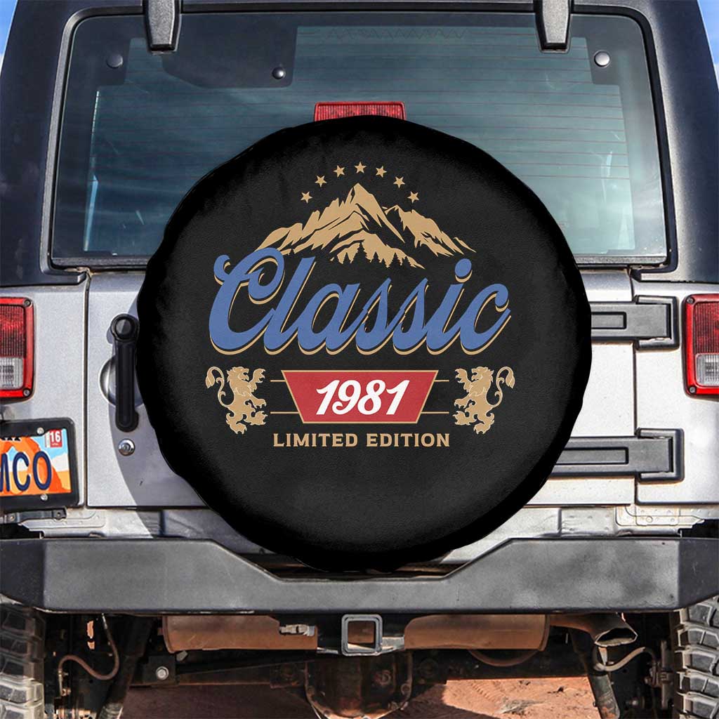 45th Birthday Beer Classic 1981 Limited Edition Spare Tire Cover Funny Gifts for 45 Year Olds