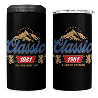 45th Birthday Beer Classic 1981 Limited Edition 4 in 1 Can Cooler Tumbler Funny Gifts for 45 Year Olds