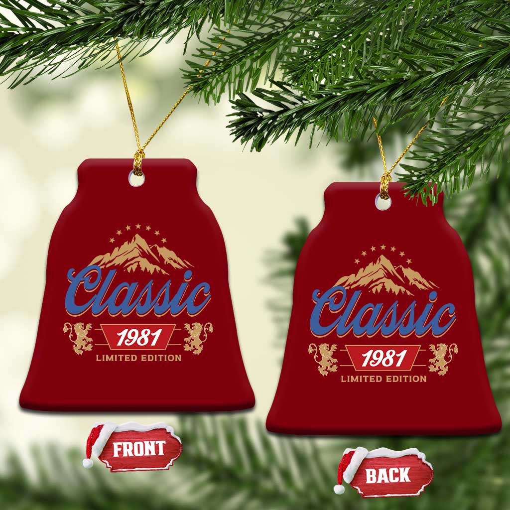 45th Birthday Beer Classic 1981 Limited Edition Ceramic Ornament Funny Gifts for 45 Year Olds