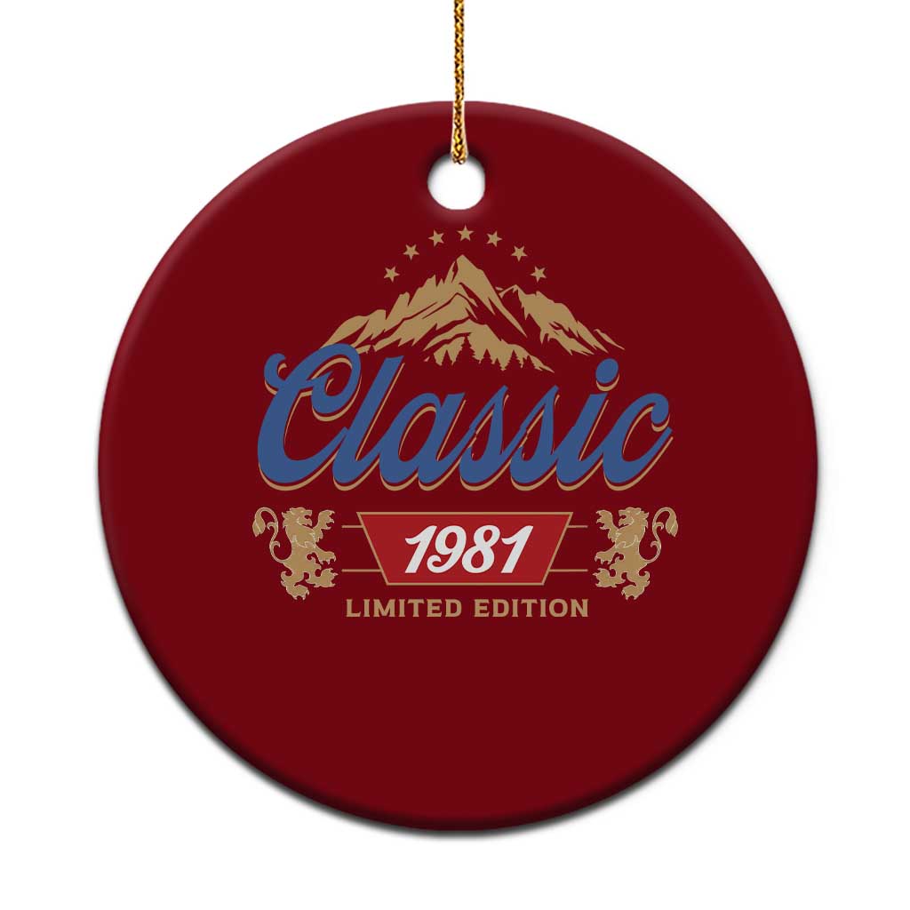 45th Birthday Beer Classic 1981 Limited Edition Ceramic Ornament Funny Gifts for 45 Year Olds