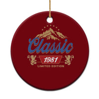 45th Birthday Beer Classic 1981 Limited Edition Ceramic Ornament Funny Gifts for 45 Year Olds