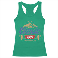 45th Birthday Beer Classic 1981 Limited Edition Racerback Tank Top Funny Gifts for 45 Year Olds