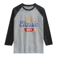 55th Birthday Beer Classic 1971 Limited Edition Raglan Shirt Funny Gifts for 55 Year Olds