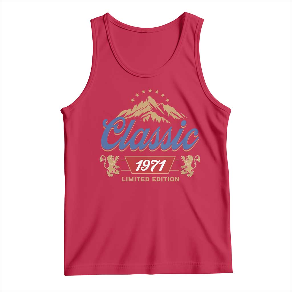 55th Birthday Beer Classic 1971 Limited Edition Tank Top Funny Gifts for 55 Year Olds