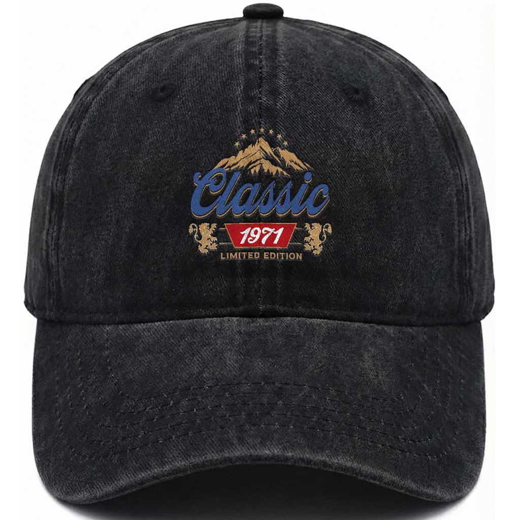 55th Birthday Beer Classic 1971 Limited Edition Washed Cotton Baseball Cap Funny Gifts for 55 Year Olds