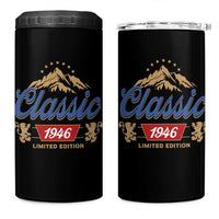 80th Birthday Beer Classic 1946 Limited Edition 4 in 1 Can Cooler Tumbler Funny Gifts for 80 Year Olds