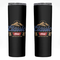 80th Birthday Beer Classic 1946 Limited Edition Skinny Tumbler Funny Gifts for 80 Year Olds